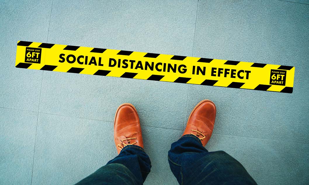 Social Distancing Floor Stickers Printing in Qatar
