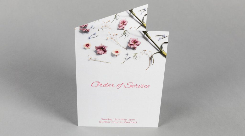 Folded Order of Service